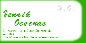 henrik ocsenas business card