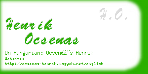 henrik ocsenas business card